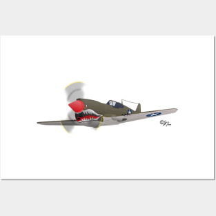 P-40 Warhawk Posters and Art